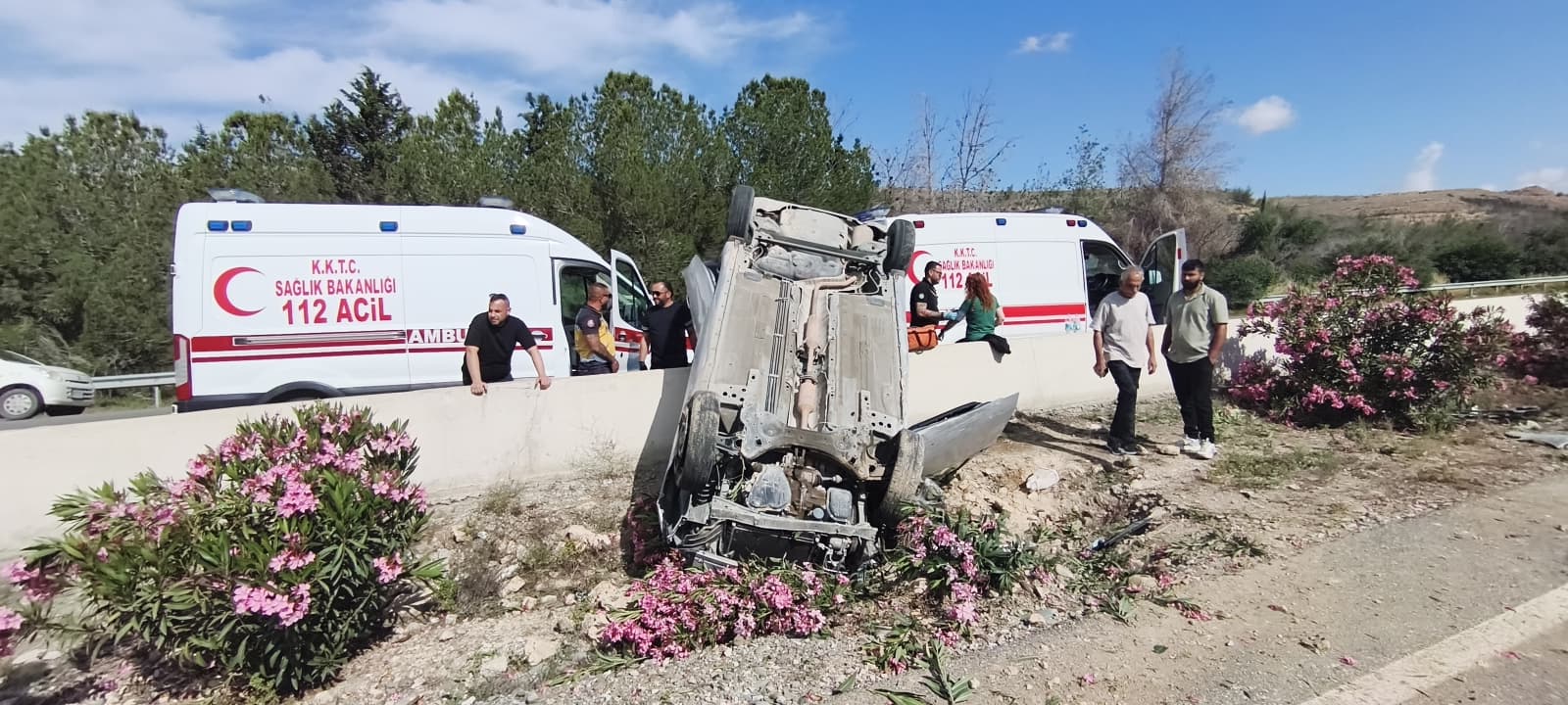 Lefkoşa – Güzelyurt ana yolunda kaza