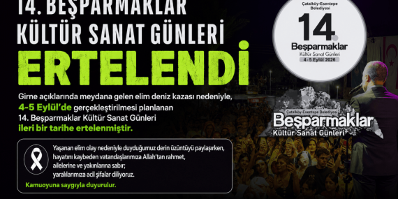 14. Beşparmaklar Kültür Sanat Günleri Ertelendi