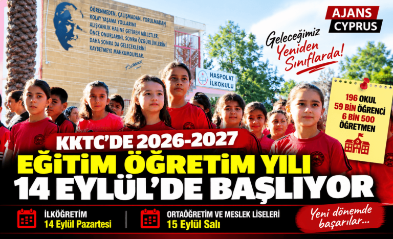 KKTC’de 2026-2027 Eğitim Öğretim Yılı 14 Eylül’de Başlıyor - Ajans Cyprus