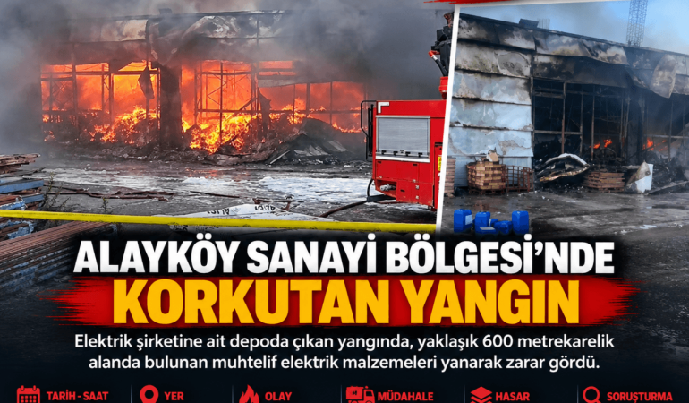 Alayköy Sanayi Bölgesi’nde Korkutan Yangın (1)