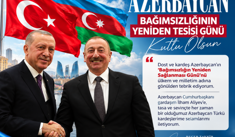 Azerbaycan Bağımsızlığı Kutlama Posteri