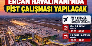 Ercan Havalimanı Pist Çalışması