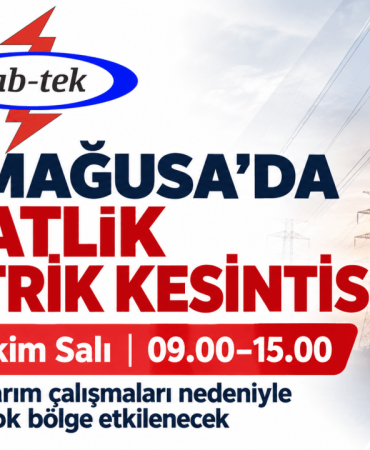 Gazimağusa’da 6 Saatlik Elektrik Kesintisi