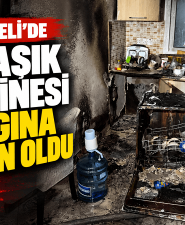 Gönyeli’de Yangına Neden Olan Bulaşık Makinesi (1)