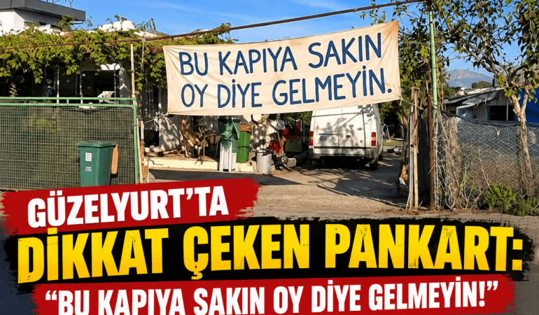 Güzelyurt’ta Dikkat Çeken Protesto Pankartı (1)