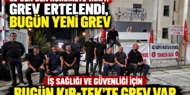 KIB-TEK Önünde Gece Grevi Protestosu