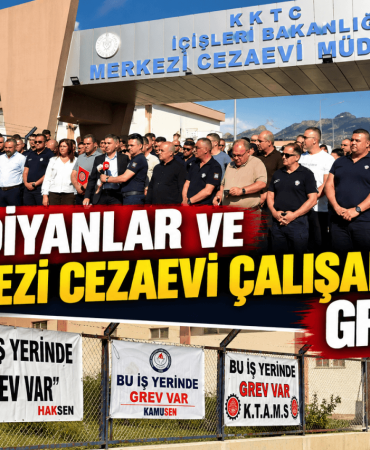 KKTC Cezaevi Çalışanları Grevde (1)