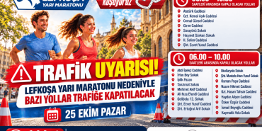 Lefkoşa Yarı Maratonu Trafik Uyarısı (1)