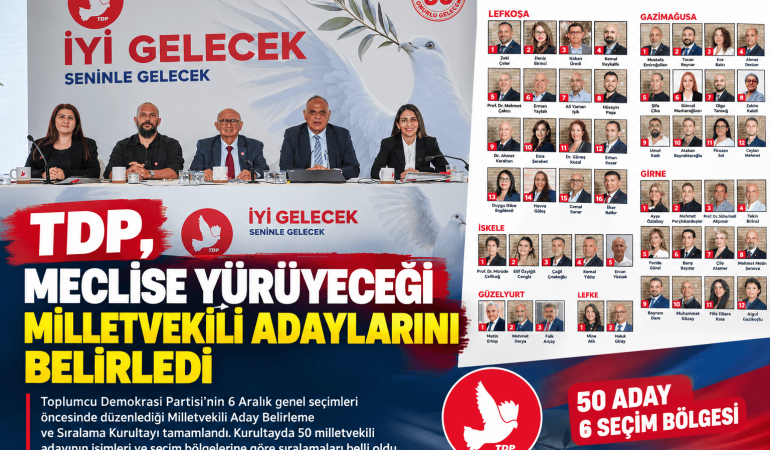 TDP’nin 50 Milletvekili Adayı