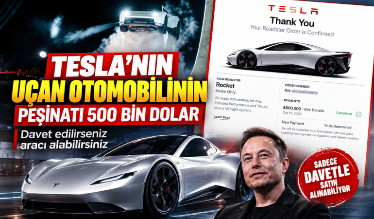 Tesla’nın Davetli Uçan Otomobili