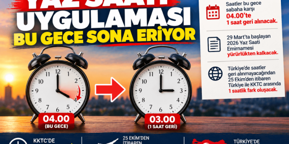 Saatlerinizi Geri Almayı Unutmayın