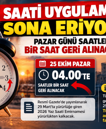 Yaz Saati Uygulaması Sona Eriyor (1)