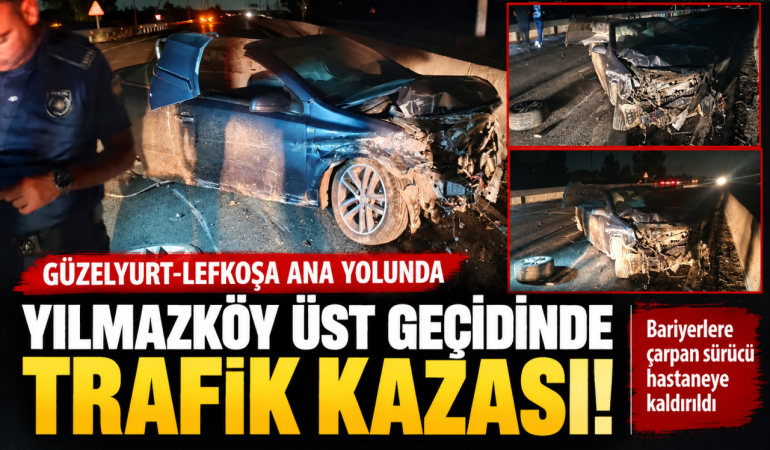 Yılmazköy Üst Geçidinde Trafik Kazası