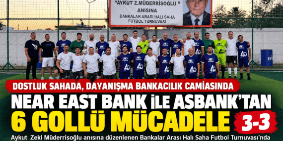 Near East Bank ile Asbank arasında 6 gollü mücadele: 3-3